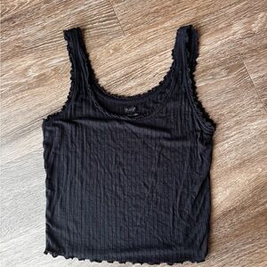 Out From Under Black Ribbed Tank Top